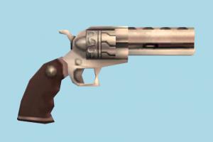 Revolver revolver, pistol, handgun, weapon, gun, firearm, arm, lowpoly