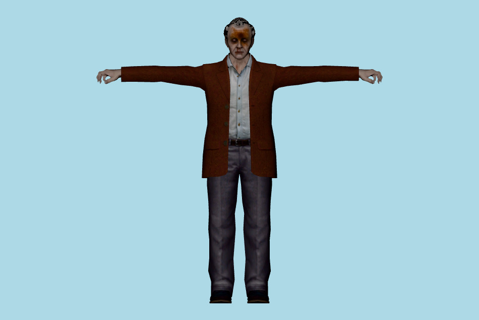 Injured Man 3d model