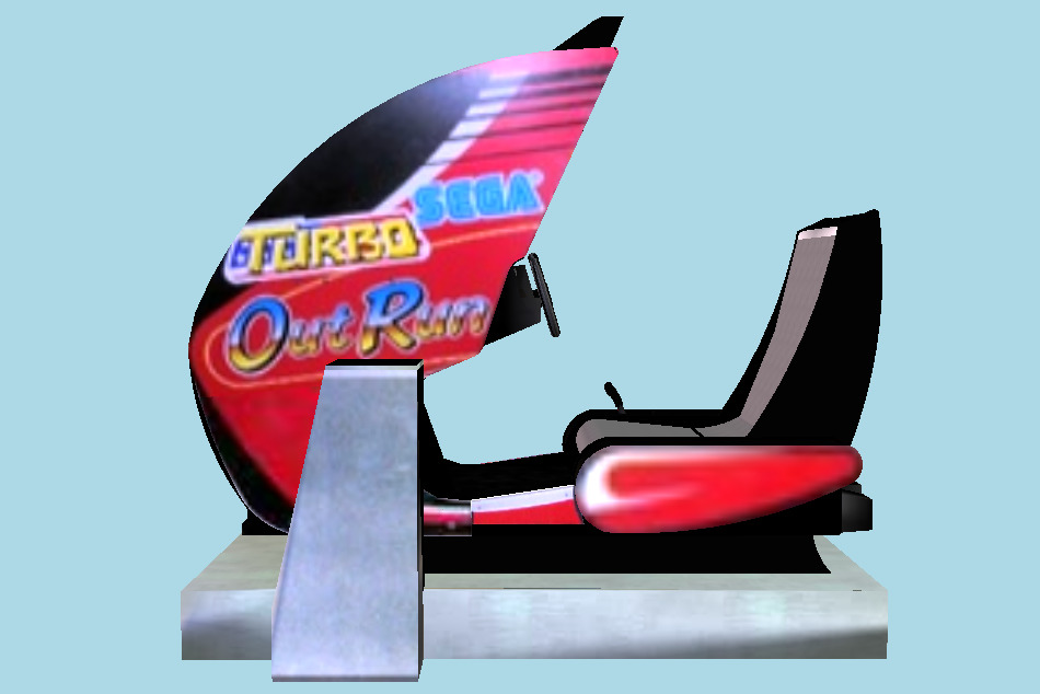 SEGA Turbo Outrun Sitdown Arcade Machine 3d model