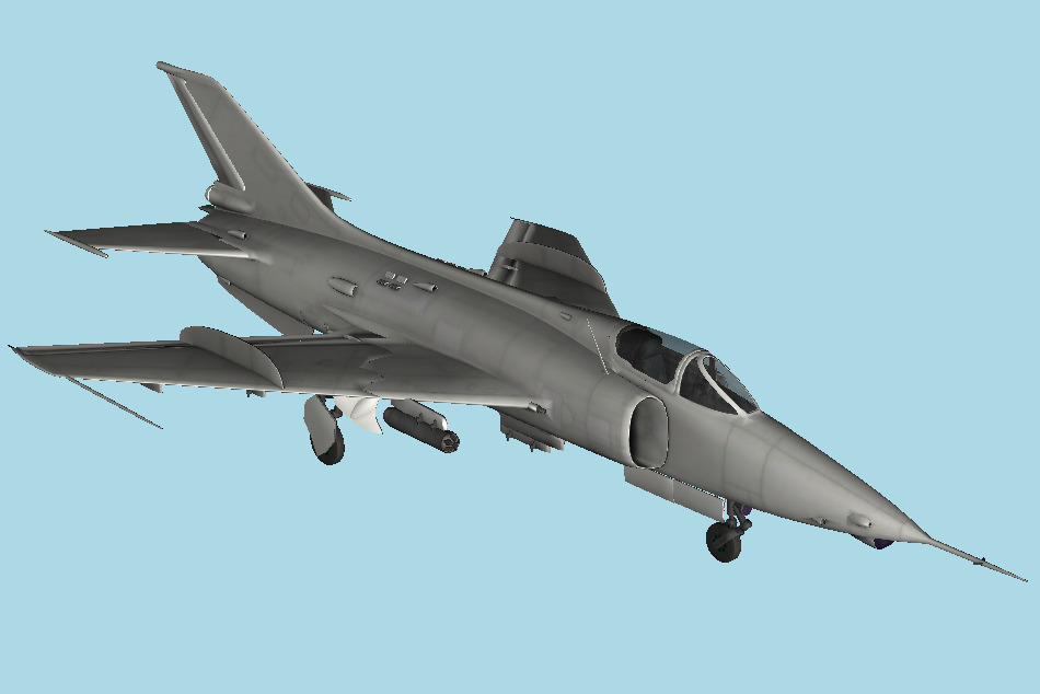 Battlefield 4 - Q5 Fantan Military Jet Aircraft 3d model
