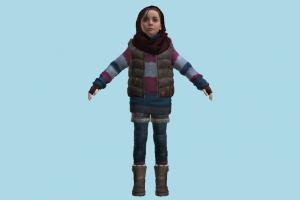 Alice Young Girl Detroit, Become-Human, girl, child, kid, young, cute, little, female, woman, people, human, character, person, winter
