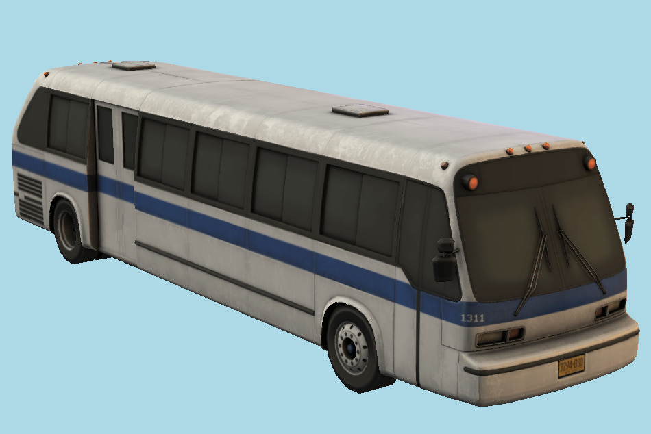 1980s Bus 3d model