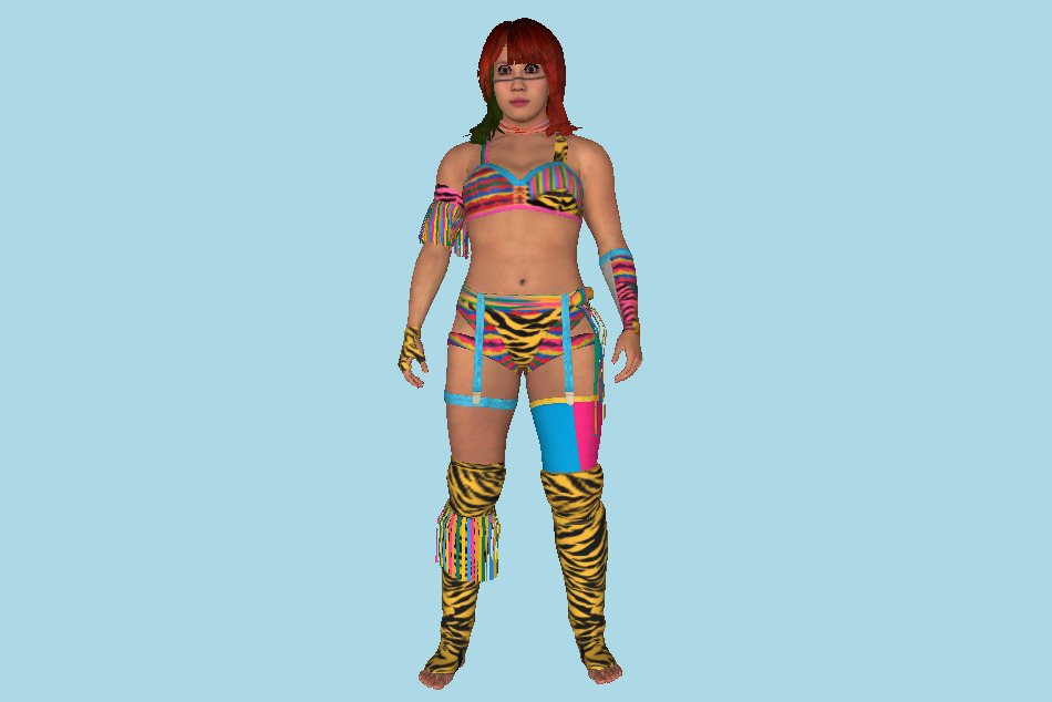 Asuka WWE Girl 2K17 Female Wrestler Superstar 3d model