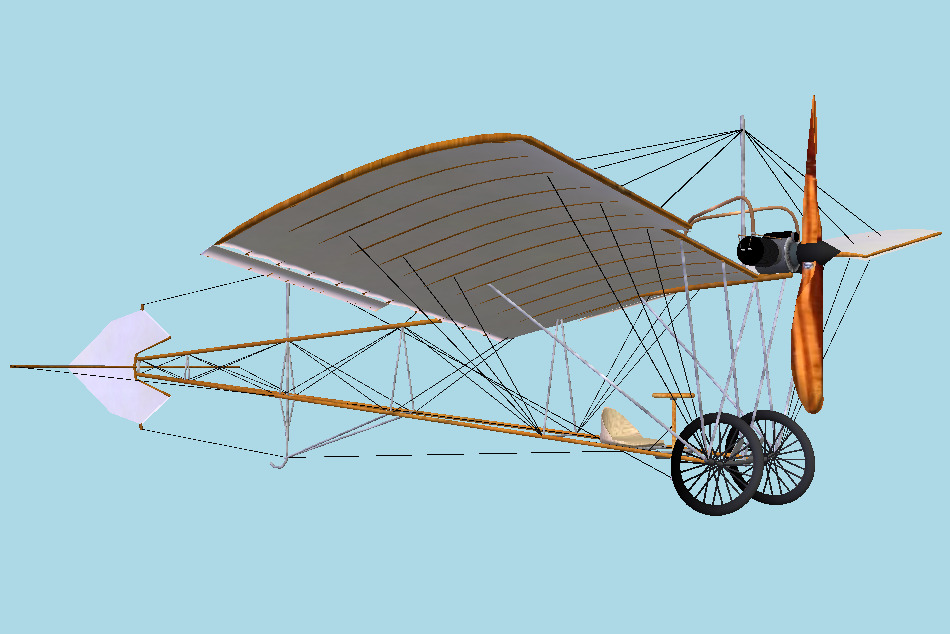 Santos Dumont N°21 Aircraft 3d model