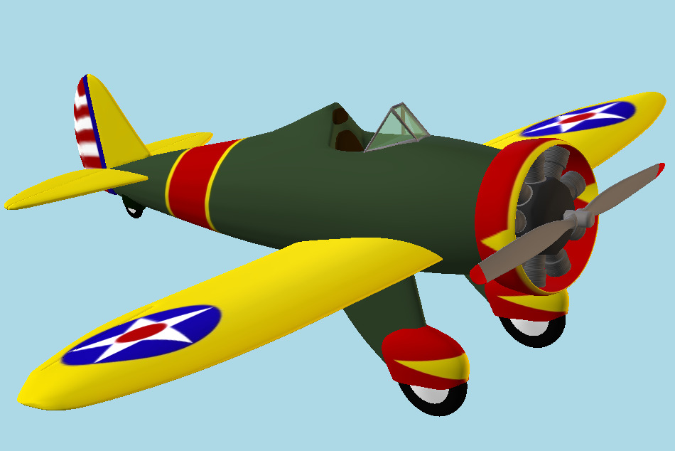 P-26 Peashooter 3d model
