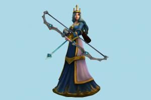 Ashe Queen woman, girl, lady, female, people, human, character, queen, javelin, fantasy