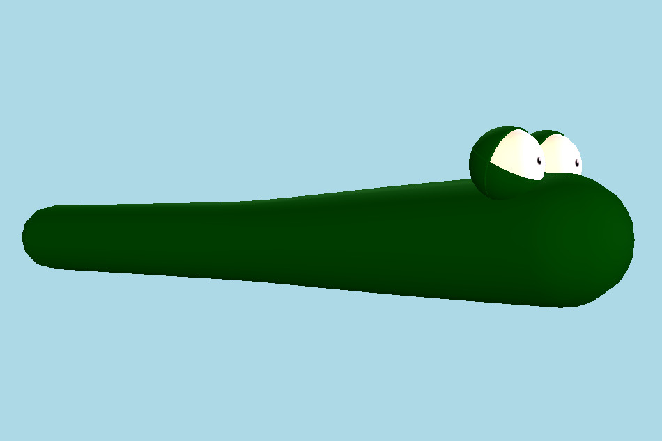 Green Worm 3d model