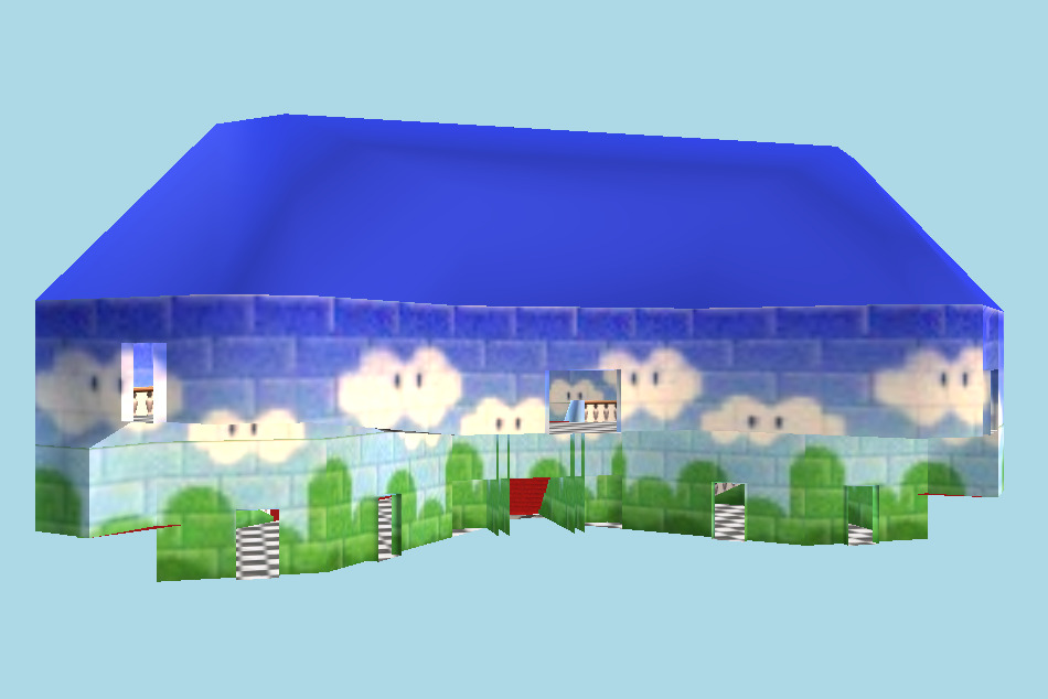 Super Mario 64 Peach`s Castle (floor 1) 3d model