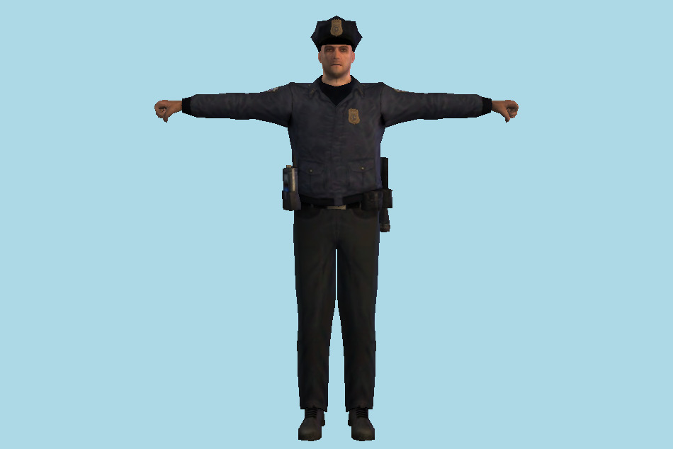 Police Man 3d model