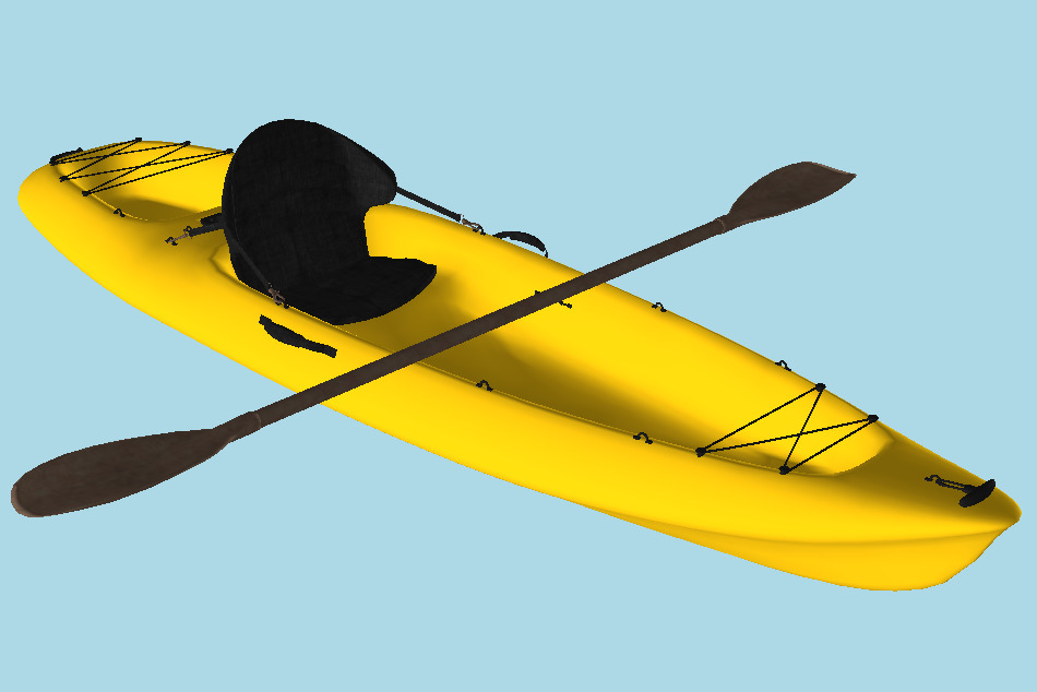 Kayak Rafting Boat 3d model