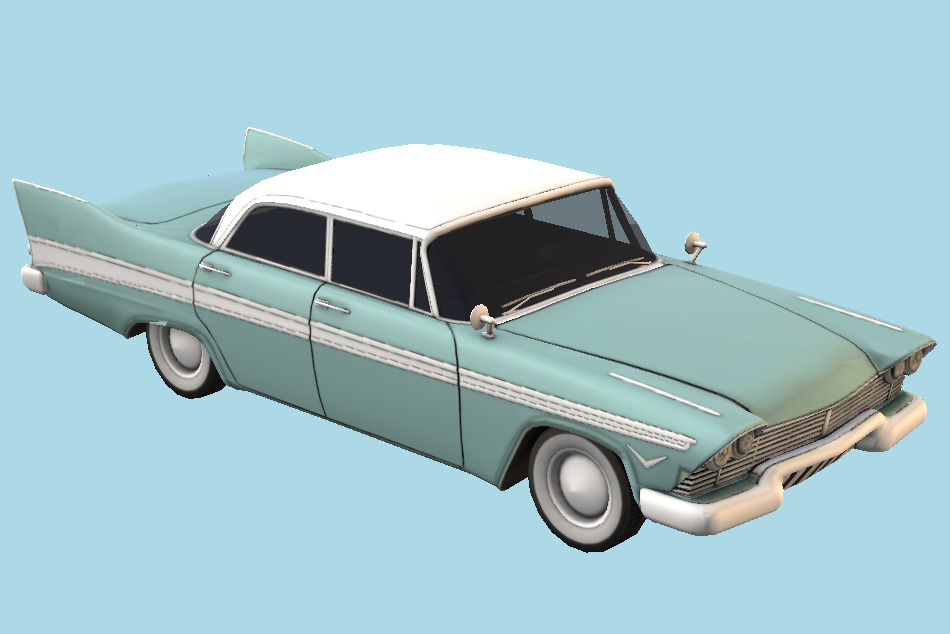 1957 Plymouth Belvedere Classic Car 3d model