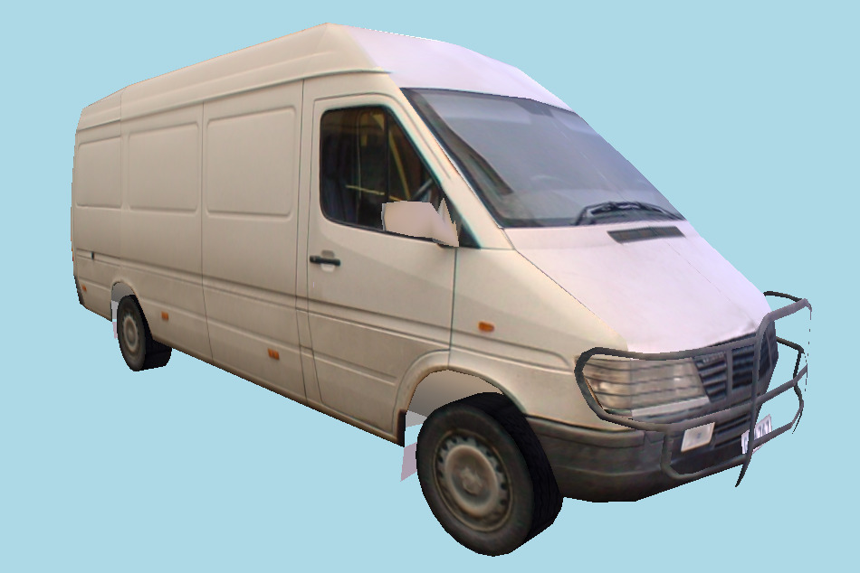 Low-poly Classic Van 3d model