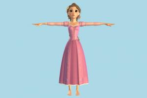 Rapunzel Rapunzel, Kingdom-Hearts, KH, disney, cartoon-character, girl, young, little, female, people, human, character, cute, tpose
