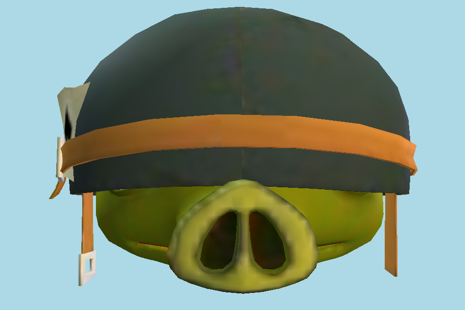 Angry Birds Go! Corporal Pig Head 3d model