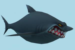 Glut Shark shark, fish, sea-creature, cartoon
