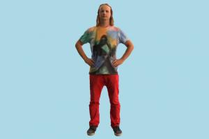 Man Standing scanned-model, scanned, boy, man, male, casual, person, posing, human, character, people