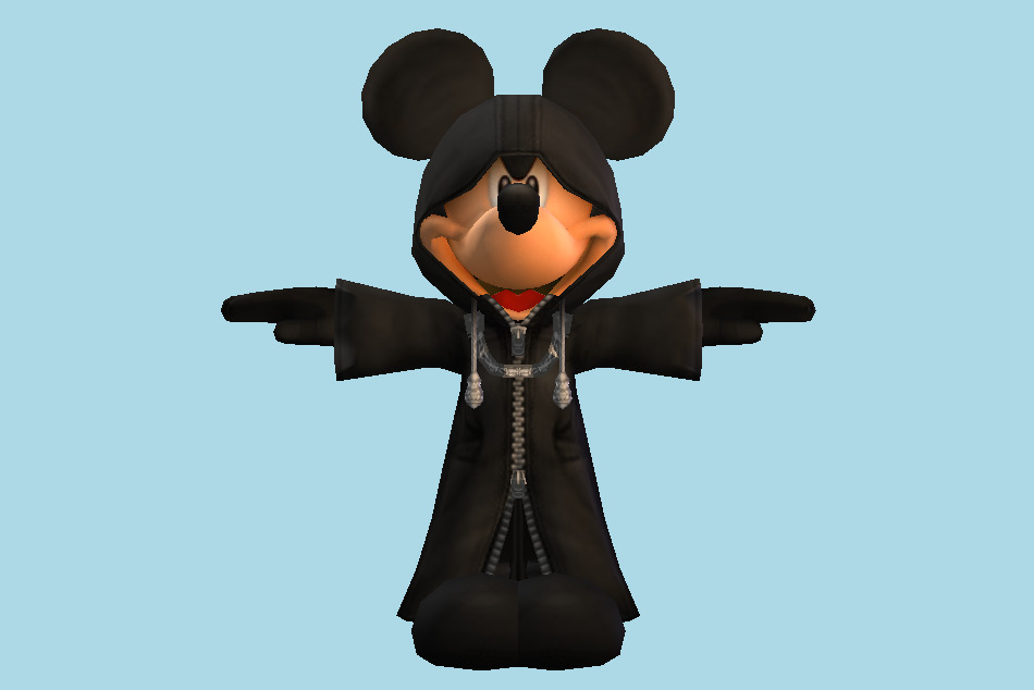 Kingdom Hearts 2 Mickey Mouse Hooded 3d model