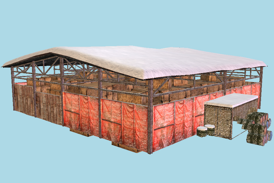 GTA V Roadside Barn Warehouse 3d model