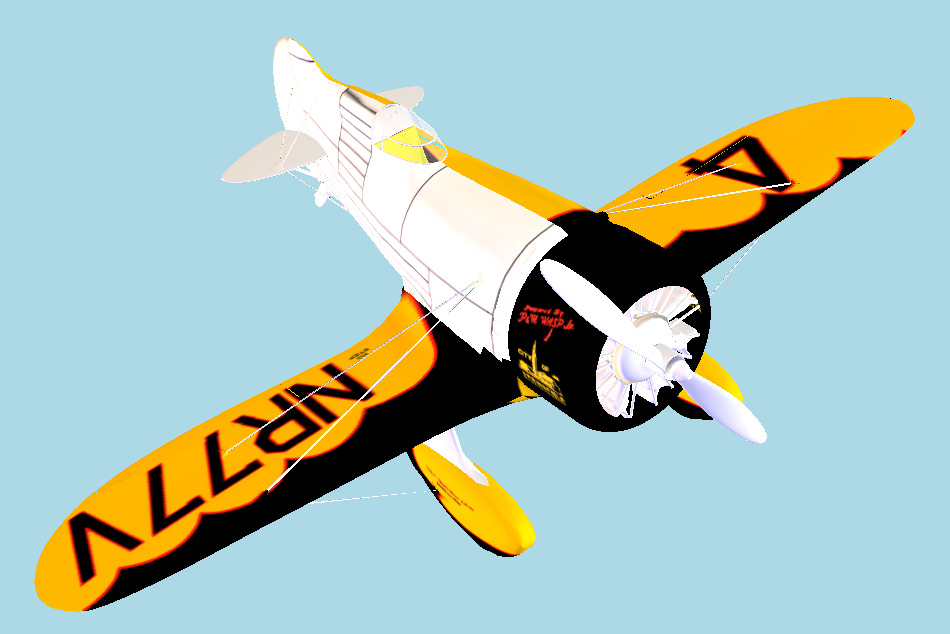 Gee Bee Racer Airplane 3d model