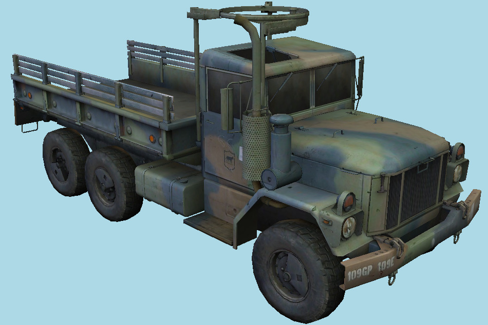 Old Army Military Truck 3d model