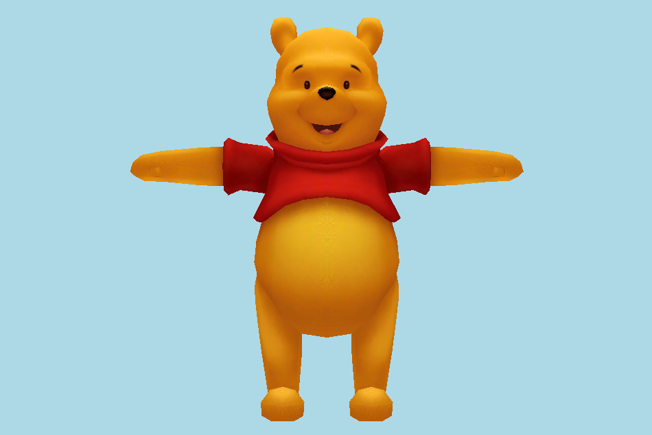 Kingdom Hearts 2 Pooh the Bear 3d model