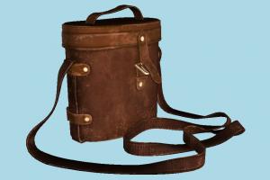 Leather Bag bag, leather, case, realistic, belt, object, substancepainter, substance