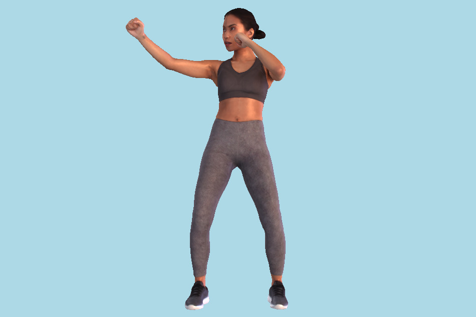 Female Yoga 3d model