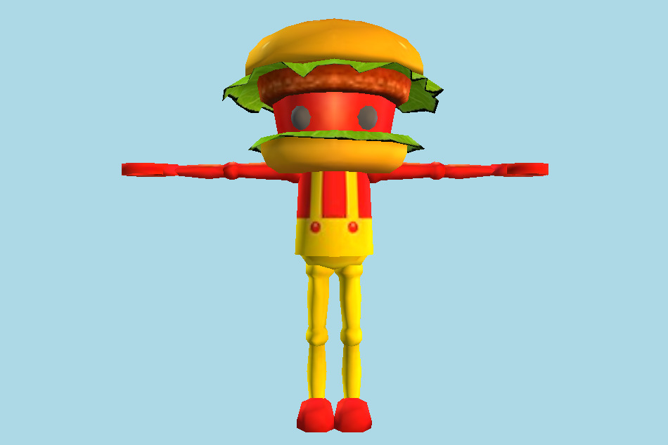 Chibi-Robo! Zip Lash Chibi-Robo Burger 3d model