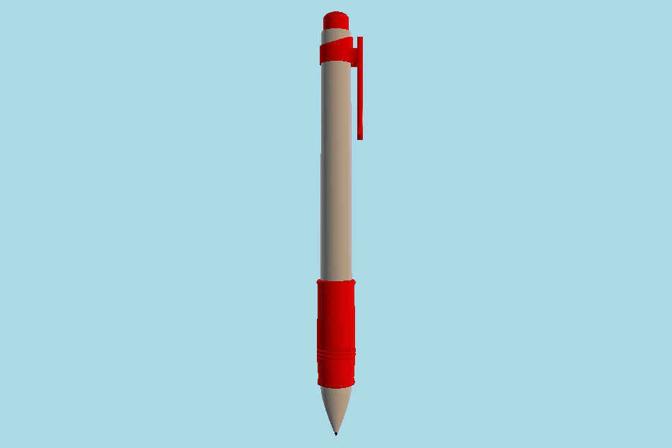 Red Pen 3d model