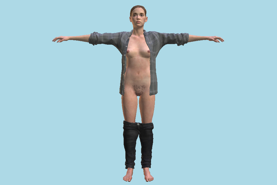 The Last Of Us 2 - Ellie Naked Girl 3d model