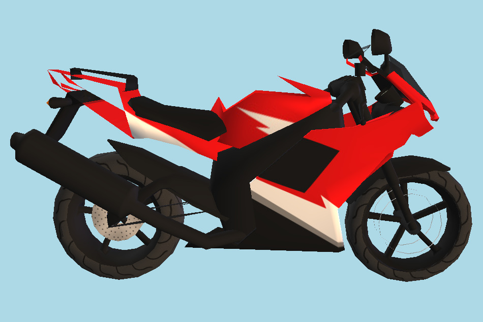 Yamaha YZR-R6 Motorcycle 3d model