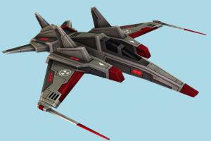 Spaceship spaceship, spacecraft, space, ship, craft, aircraft, airplane, plane, air, vessel, lowpoly