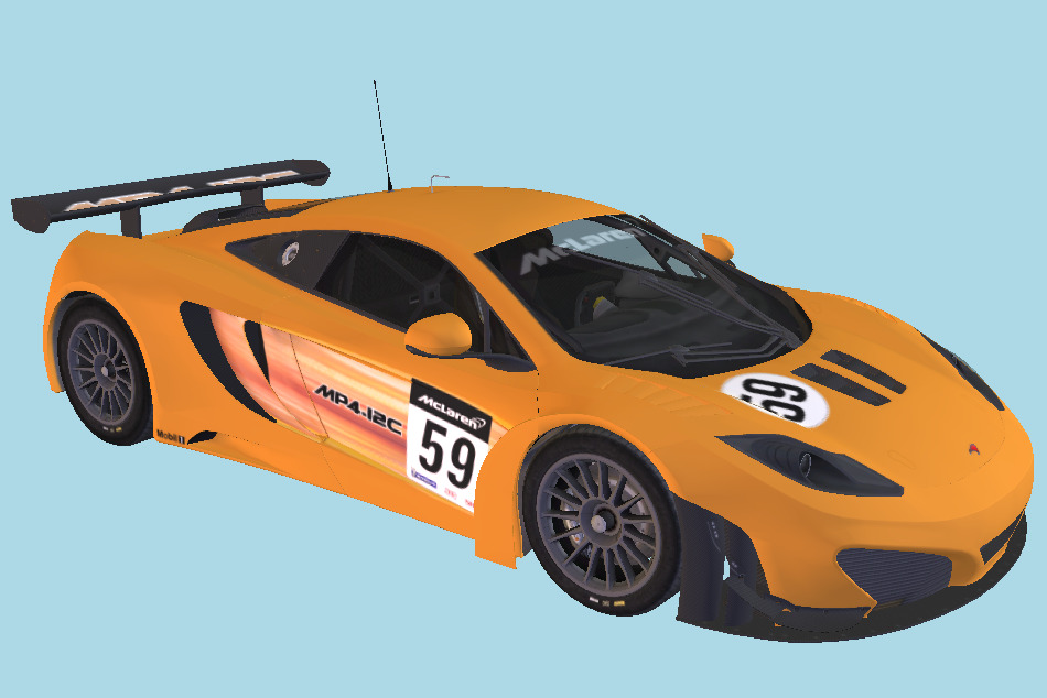 McLaren Car 12C GT3 2013 3d model