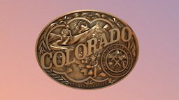 Colorado buckle, state, colorado, belt, americana, gold