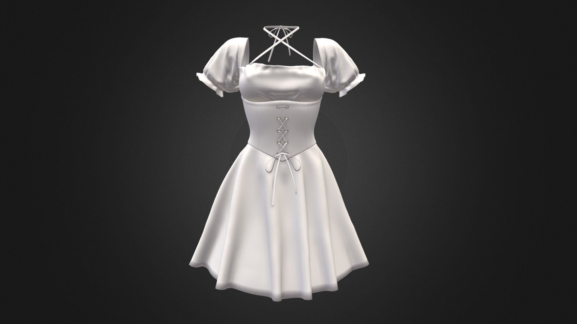Autumn Dress - 3D model by WretchSL 3d model