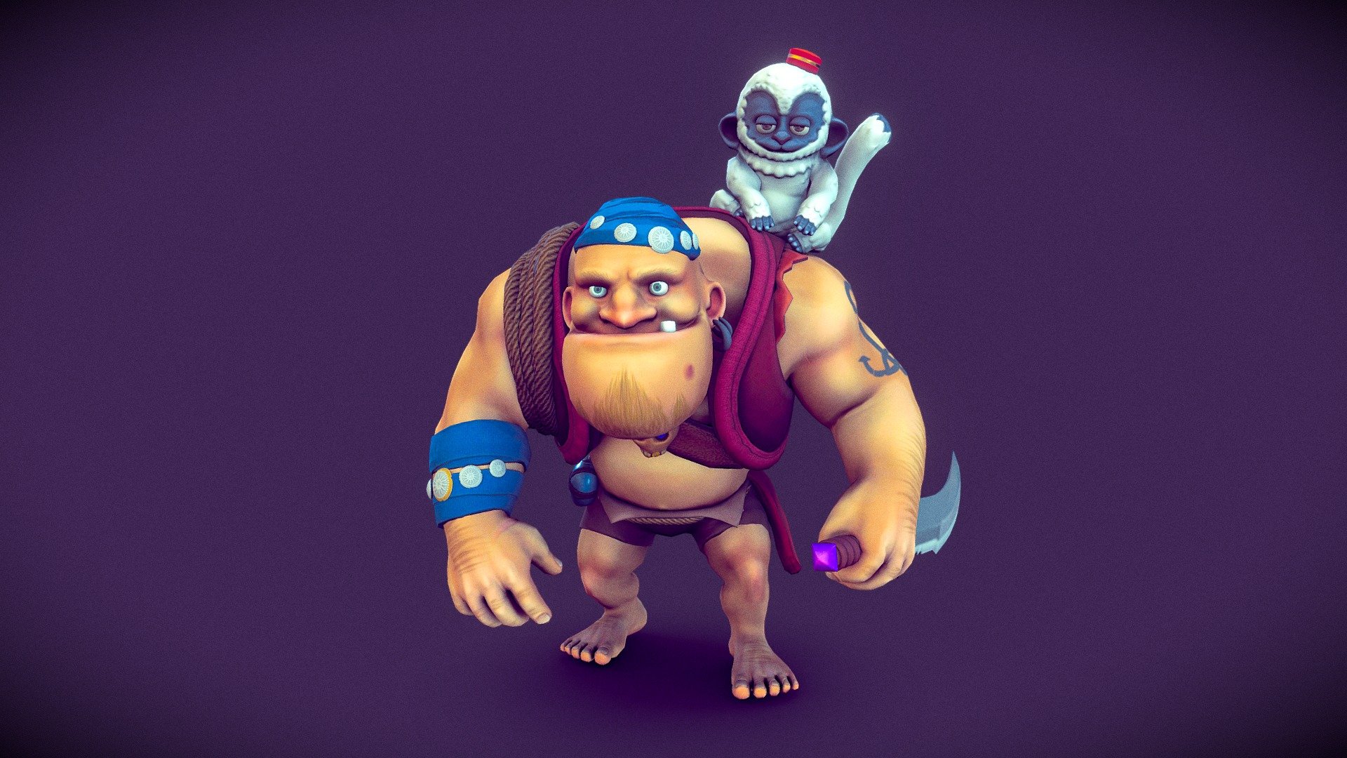 Based on artist M ZM concept: https://mzm.artstation.com/
I was inspiring by his stile and this character. I know i didn't catch all character's emotions but i did my best 3d model