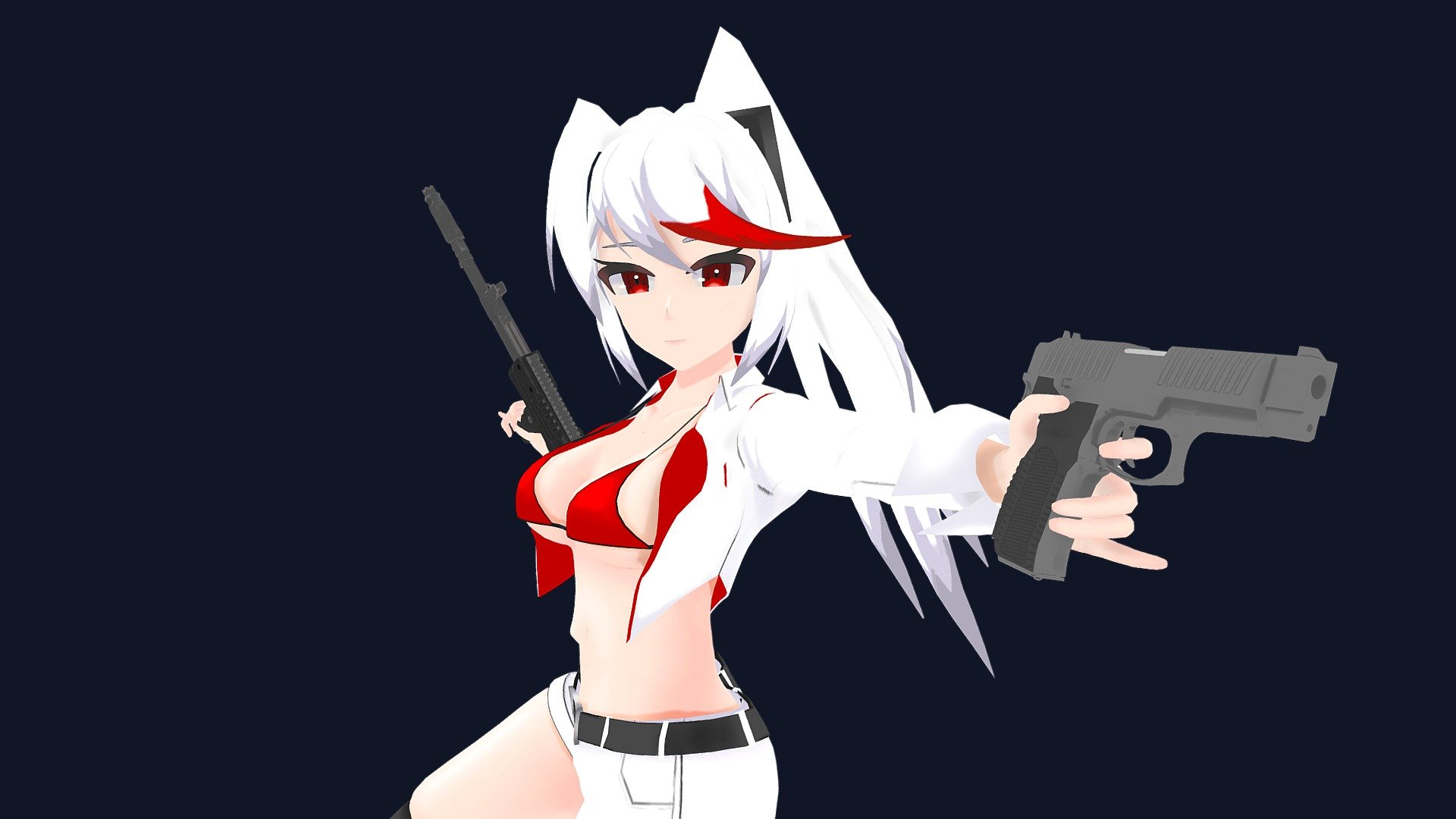 Commission for: https://twitter.com/WaifuRuns

Commission info: https://amaipchann.carrd.co/

My Twitter: https://twitter.com/Amai_9999

 - Sexy gun girl - Soboko Nintai - 3D model by phamhaphuong23399 3d model