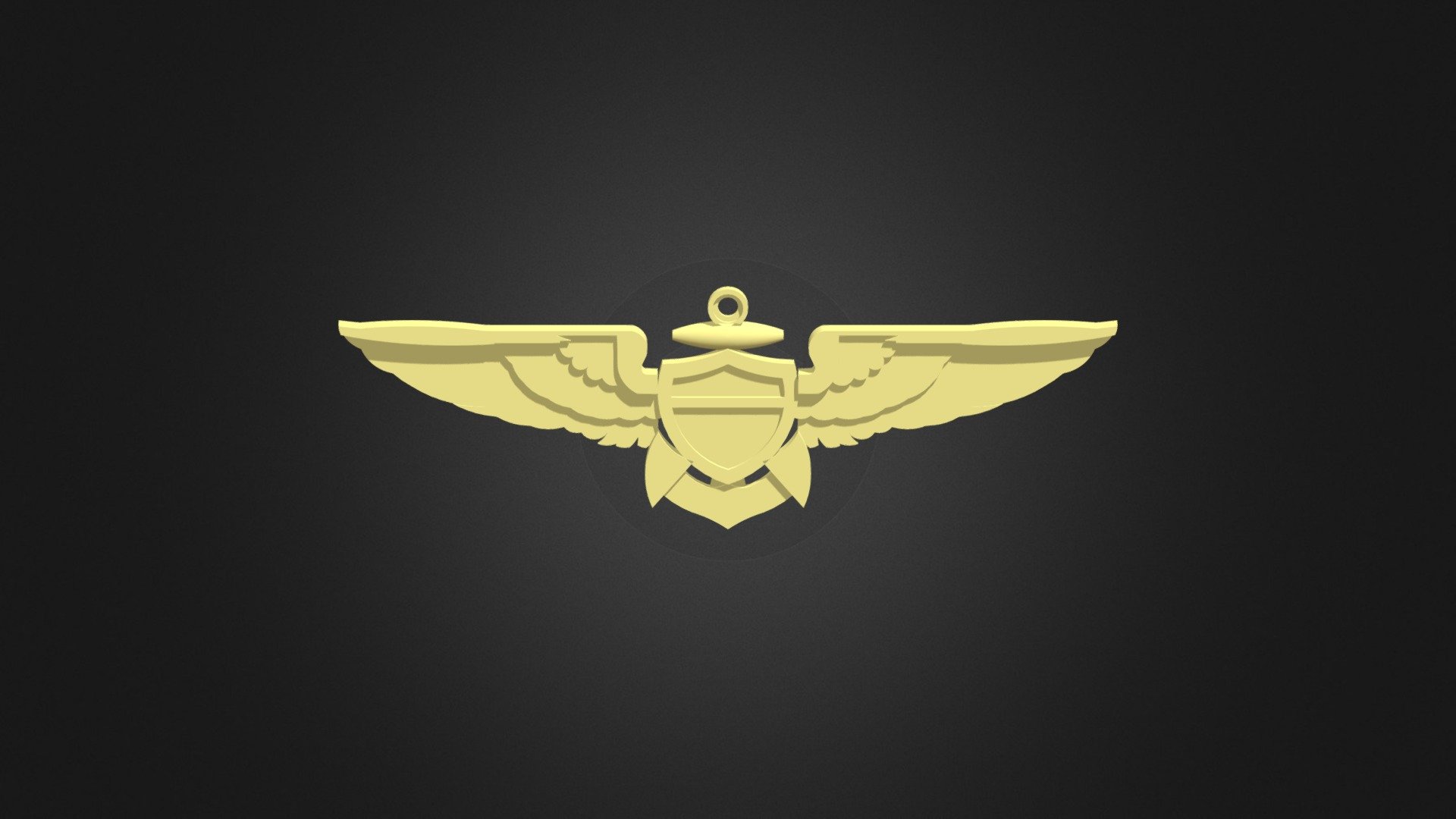 The badge of the pilots from the movie Top Gun with Tom Cruise 3d model