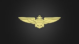 Top Gun Badge Wings wings, top, badge, tom, creature, gun, navy