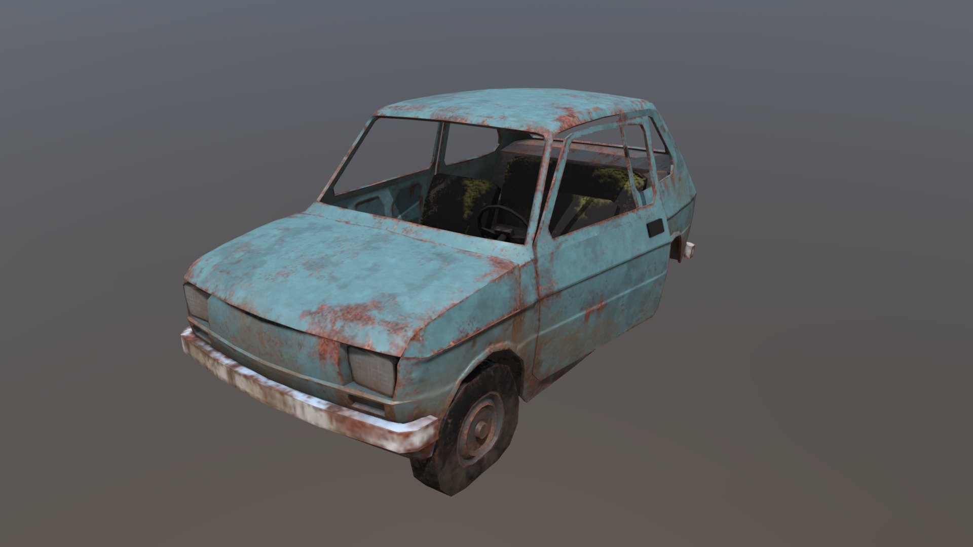 Model made for Half-Life 2 Episode 2. Part of a wrecked vehicle pack 3d model