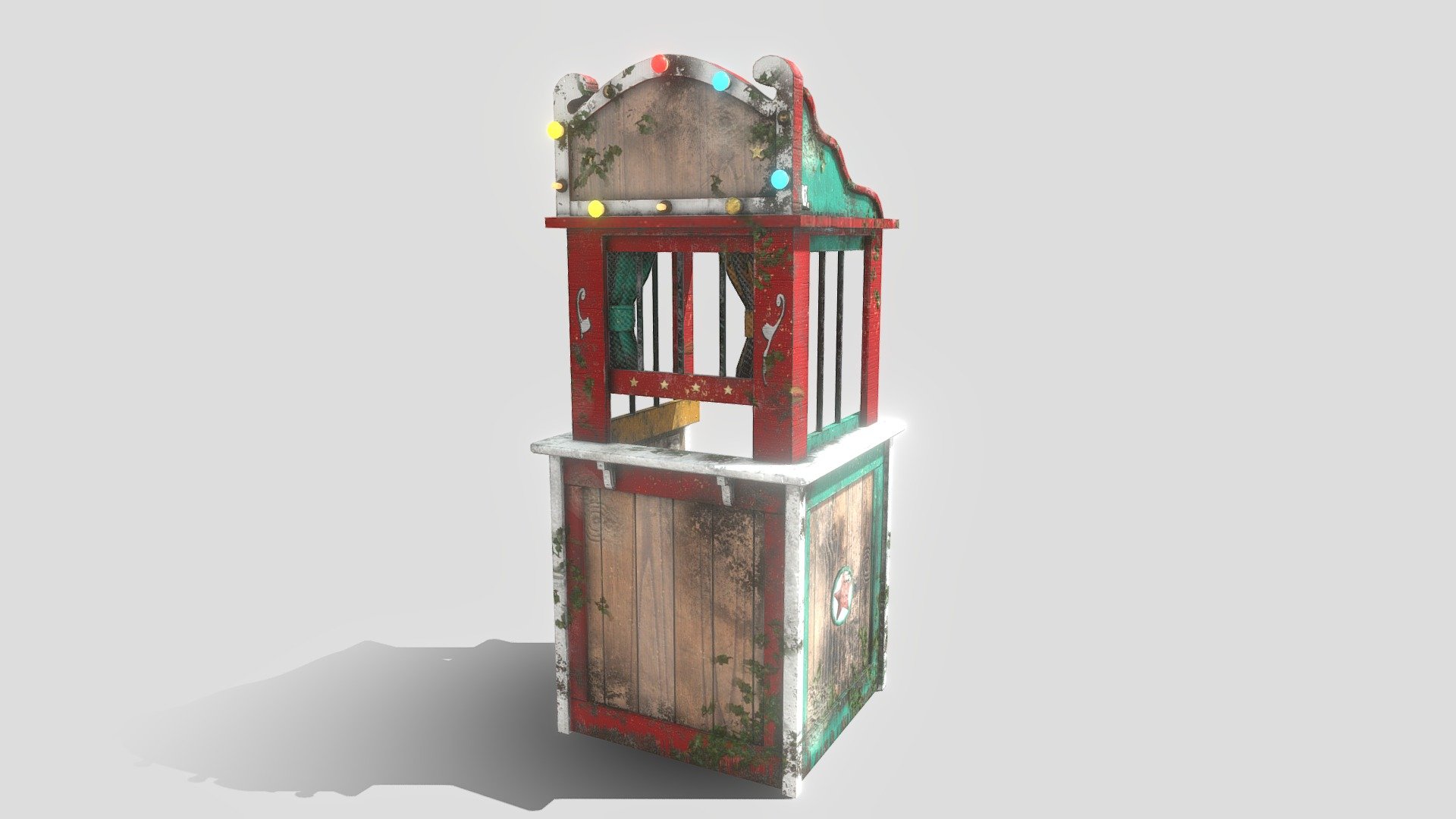 External Art Test for norwich university of the arts.

The breif was to recreate a ticket booth using the reference image provided to us.

modeled in Maya, Textured in Substance Painter - External Exam - Ticket Booth - 3D model by OldSerah 3d model