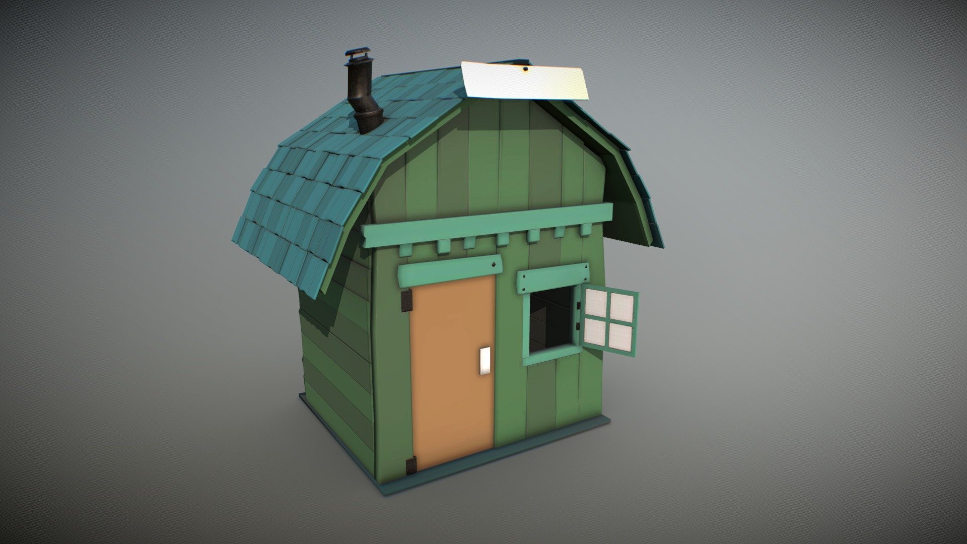 Cartoon House - Download Free 3D model by Deshan (@nufnuf1337) 3d model