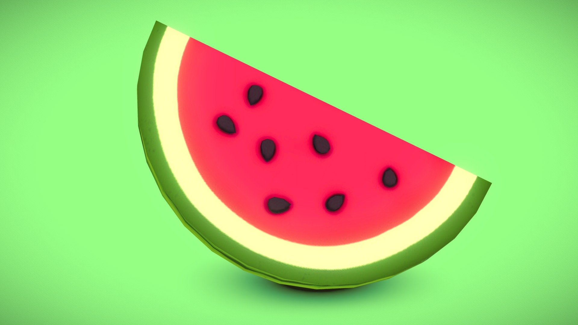 Low poly Watermelon Emoji - Made with Blender 2.79

OBJ , FBX and .blend file are  provided in the additional files 🍉🍉🍉 - Watermelon Emoji iOS ( 3D Model ) - Buy Royalty Free 3D model by Alexander Belalis | Digital Artist (@alexbelalisdesigns) 3d model