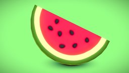 Watermelon Emoji iOS ( 3D Model )