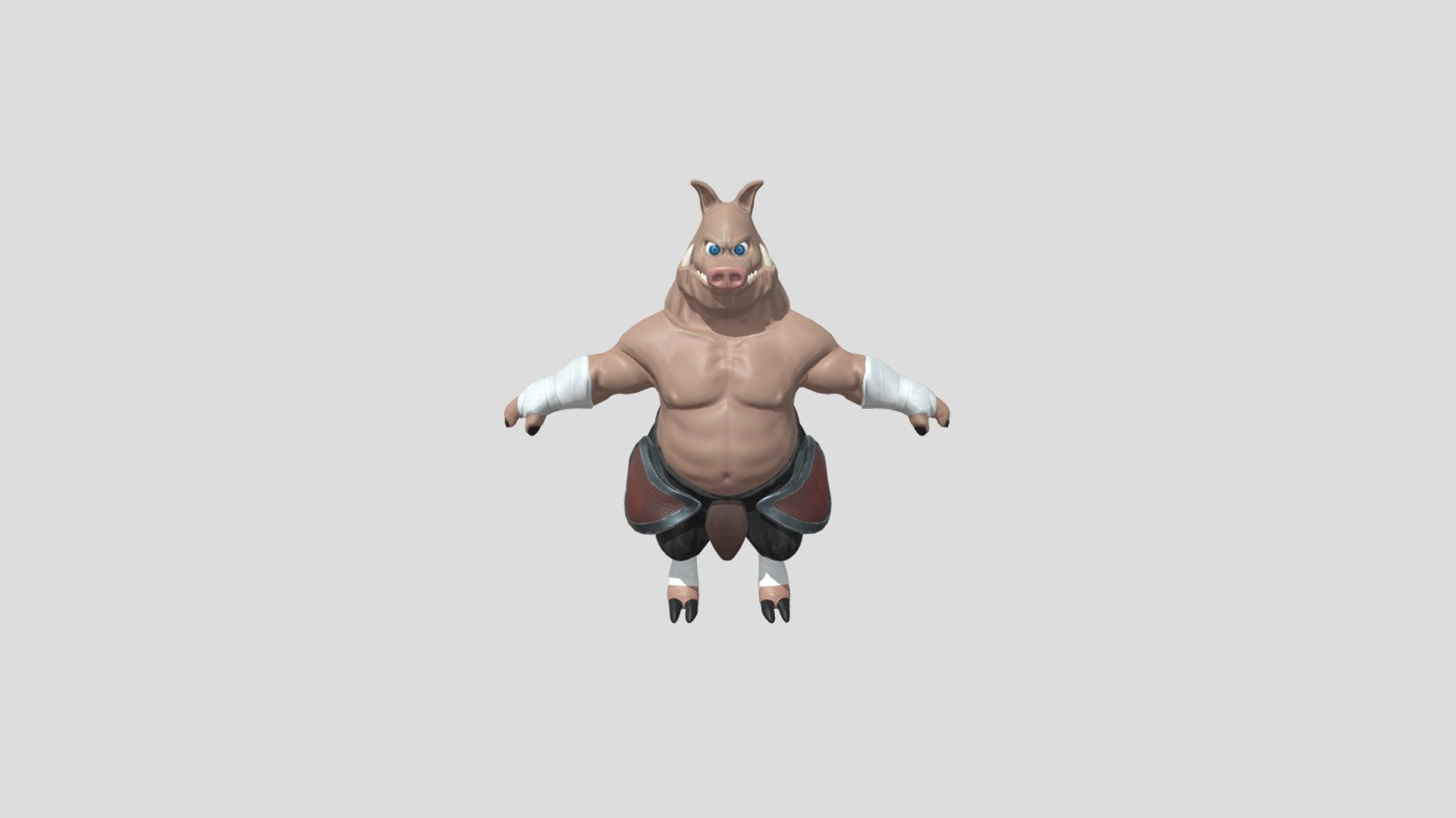 Pig warrior based on the dragon pig, from the Dofus/wakfu videogame and TV series. Not rigged.

Verts : 11.362
Faces : 11.404
Tris : 21.838

Model available in Artstation store:
https://www.artstation.com/a/19363102

More models in my Artstation : https://carlosheredia.artstation.com/ - Pig warrior - 3D model by cmhg19 3d model