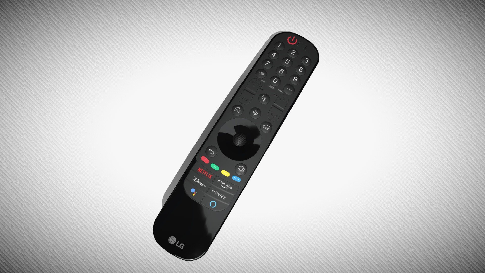 Detailed model of an LG Magic Remote, modeled in Cinema 4D.The model was created using approximate real world dimensions.

The model has 14,768 polys and 15,578 vertices.

An additional file has been provided containing the original Cinema 4D project files with both standard and v-ray materials, textures and other 3d export files such as 3ds, fbx and obj 3d model
