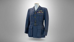Uniform jacket of the captain – Polish RAF pilot aviation, raf, metal, 1940s, sewing, canvas, famous-people, second-world-war, 20th-century, gabardine, great-britain, sawing, military, war, polish-army