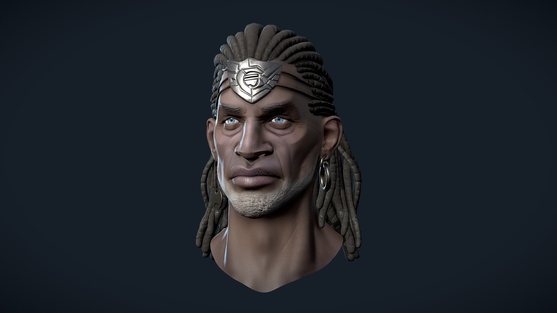 I made this face based on an amazing concept of Cedric Peyravernay. https://www.artstation.com/artwork/ykVAB9 - Sorcerer Head - 3D model by LeviJohn 3d model