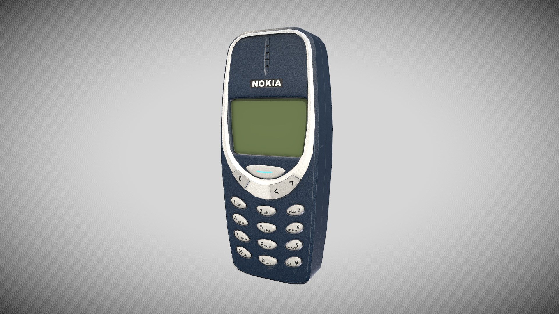 Low poly gameready asset of nokia 3310 mobile 3d model