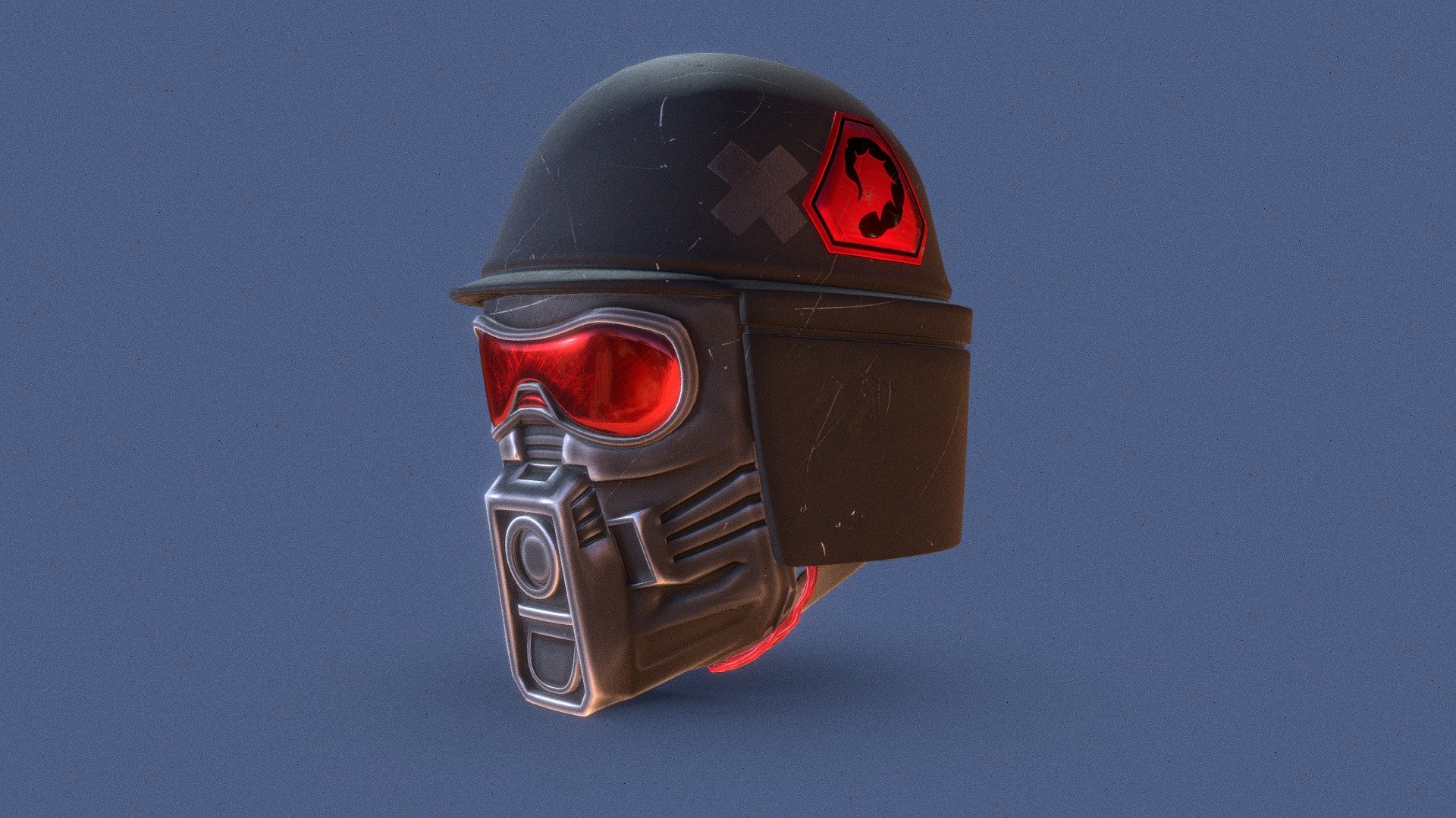 This piece is my attempt at recreating the Nod Soldier helmet from Command &amp; Conquer: Renegade with a modern workflow 3d model